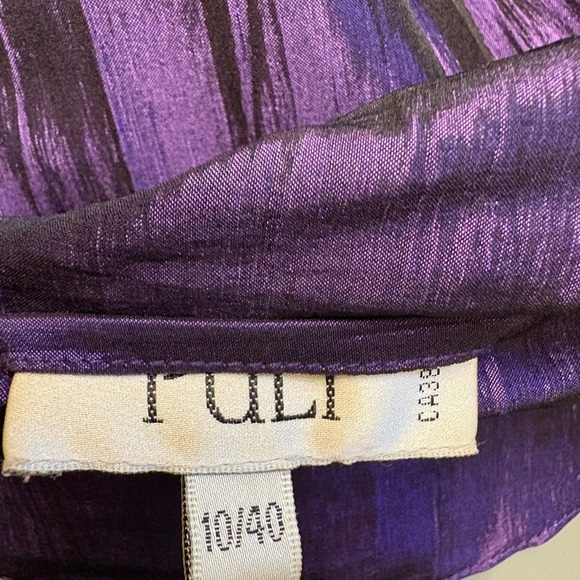 Vintage purple taffeta button down tie waist theatre coat size Large - Picture 7 of 12